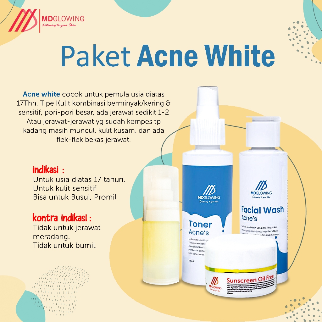 Paket Acne White Non Serum By MDGlowing MD Glowing Skin