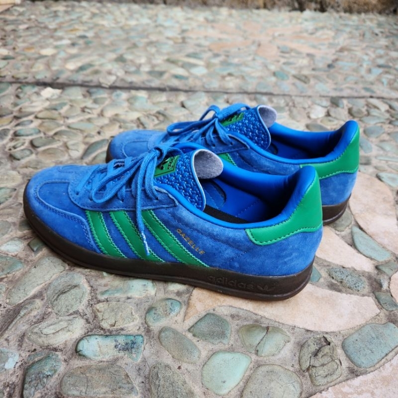 Sepatu Adidas Gazelle Indoor Bern Blue Green Premium