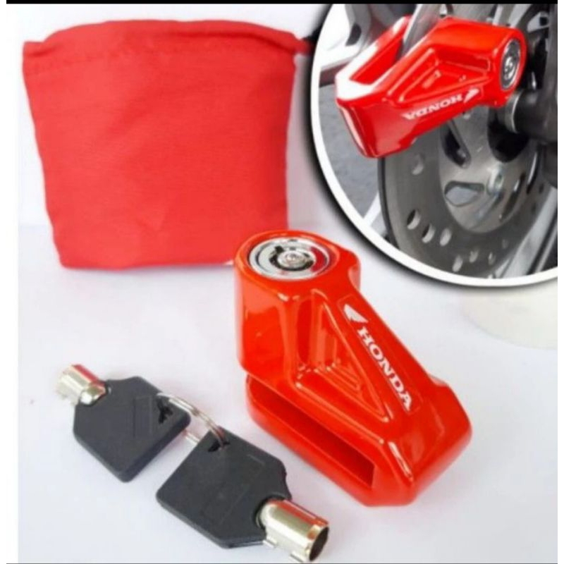 Kunci gembok cakram motor original AHM Honda kunci gembok cakram original