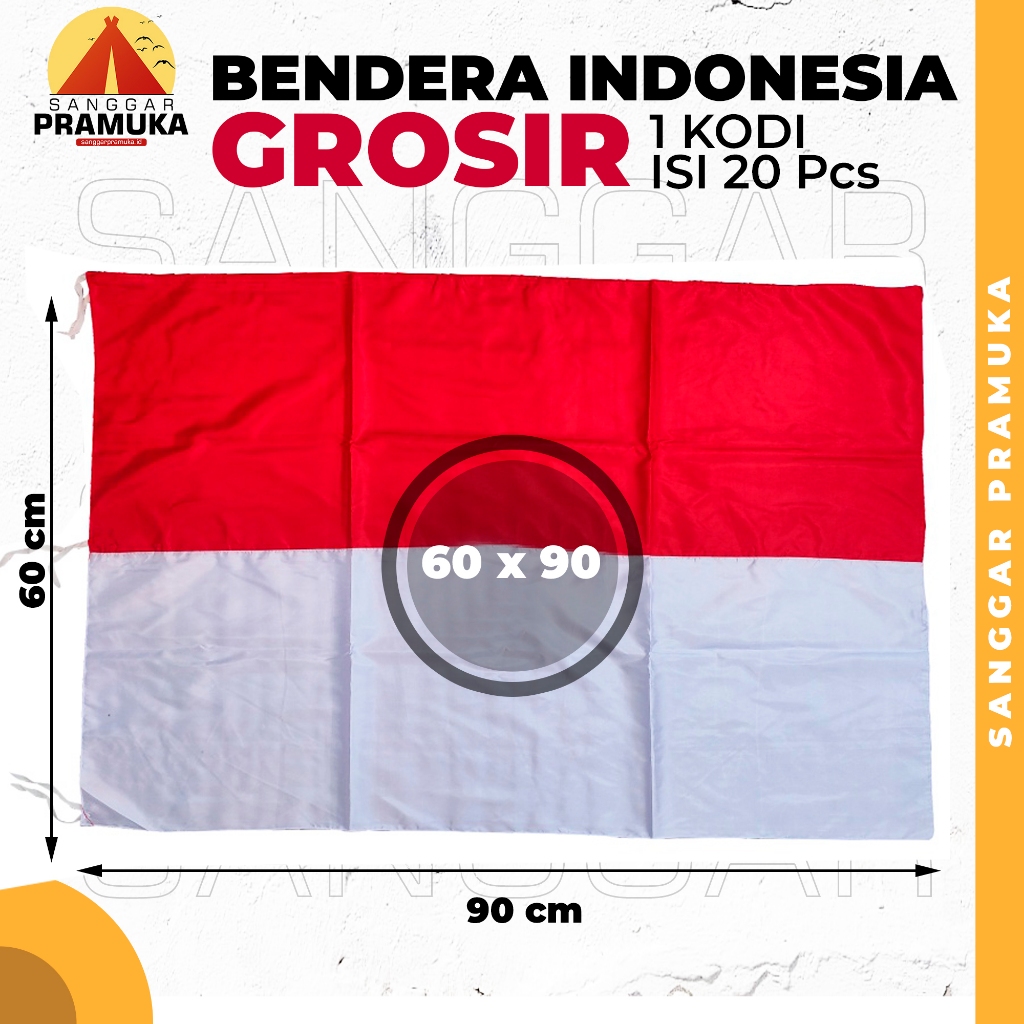[1 Kodi] Bendera  Merah Putih 60x90 / Bendera Indonesia 60x90 / Bendera Merah Putih 60 90