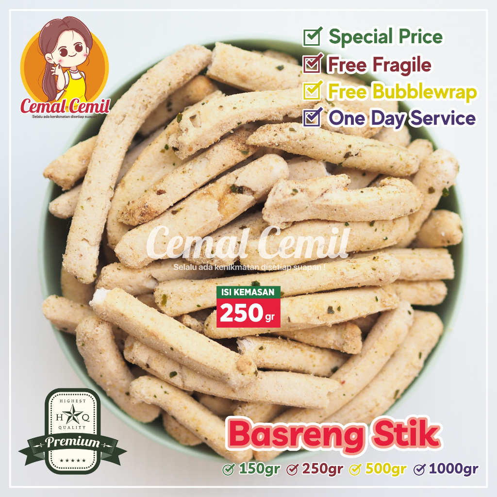 

Cemal Cemil : Basreng Stik Ori 250gr-Snack/Cemilan/Camilan