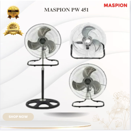 MASPION KIPAS ANGIN POWER FAN PW 451 3IN1/PW451/PW-451/KIPAS ANGIN BERDIRI 18 INCH ORIGINAL TERMURAH
