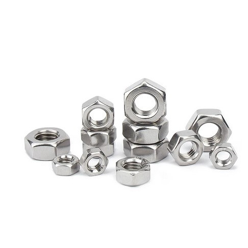 Nut MUR hole 5MM 5 mm hex M5 hexagonal besi metal Silver