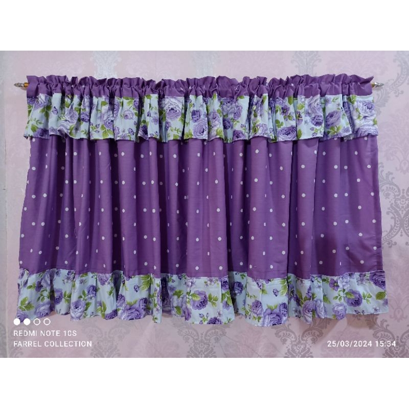 tirai dapur / gorden kolong dapur poni atas bawah