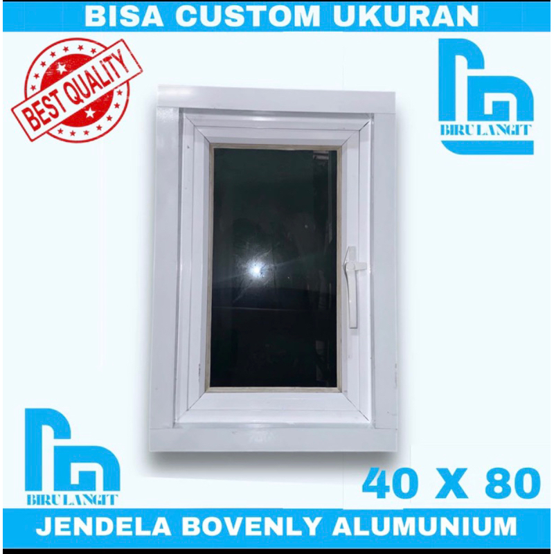 Jendela alumunium kaca bovenly 40 X 80