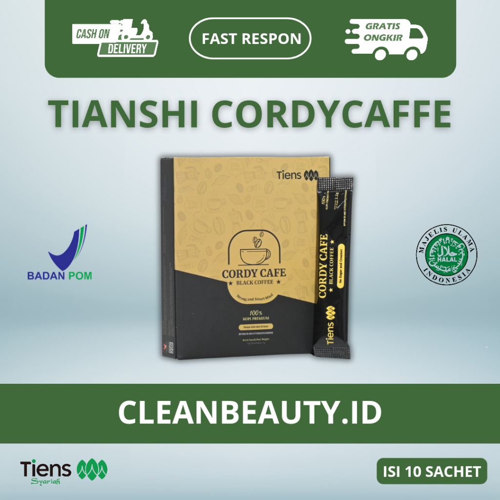 

TIANSHI CORDYCAFFE BLACK COFFE kopi stamina pria
