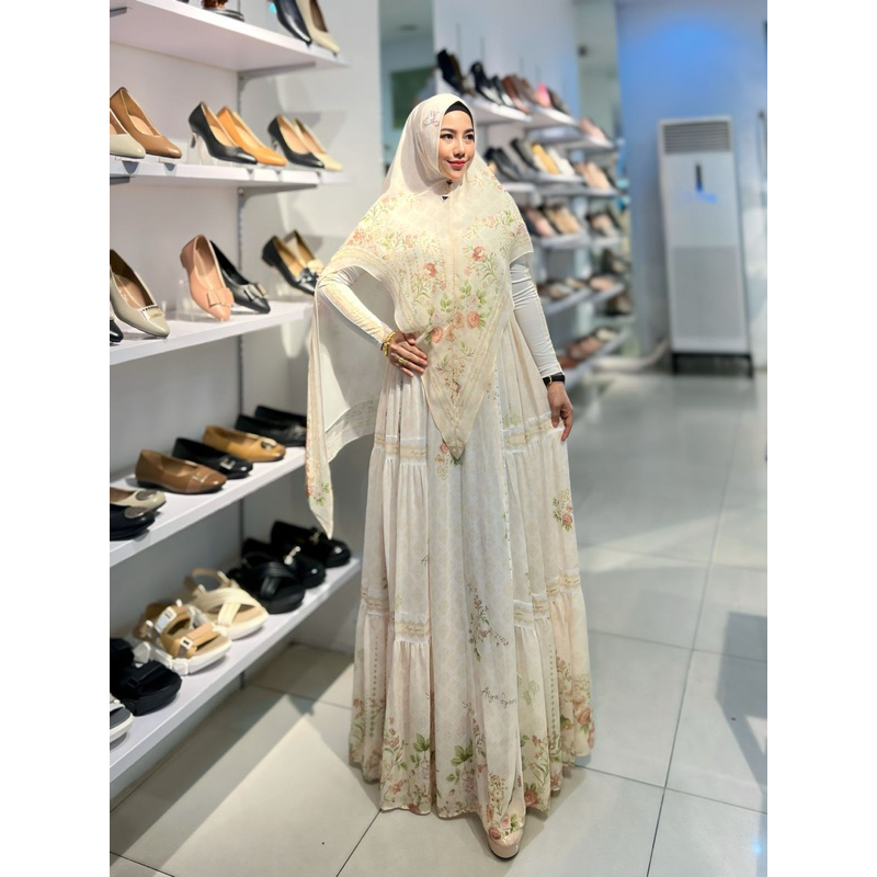 GAMIS UMAYRA SYARI PUTIH DRESS BY ALYA SYARI DRESS CANTIK TERBARU
