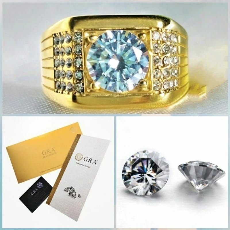 CINCIN PERMATA WHITE DIAMOND MOISSANITE (memo lab)