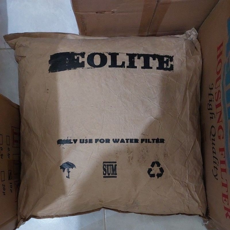 Batu Zeolite Hijau 25 kg 1 sak - Pasir Zeolite  Media Filter air Penjernih air