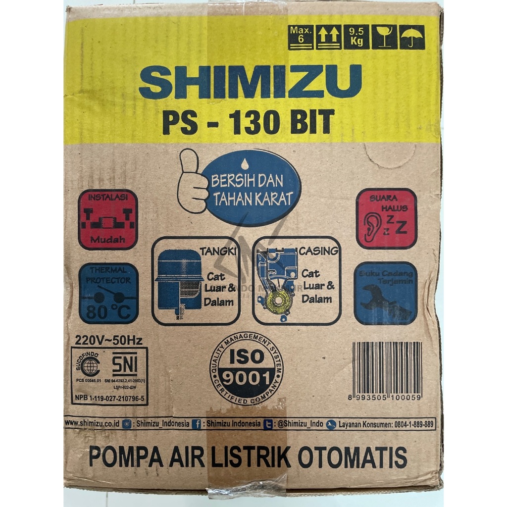 POMPA AIR SHIMIZU OTOMATIS PS130 BIT POMPA AIR PS 130 BIT PS130BIT PS 130BIT