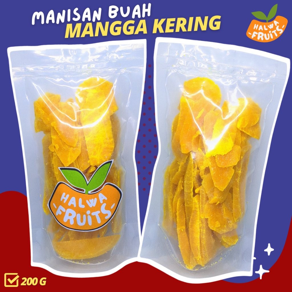 

Manisan Buah Mangga Kering - Kemasan 200g