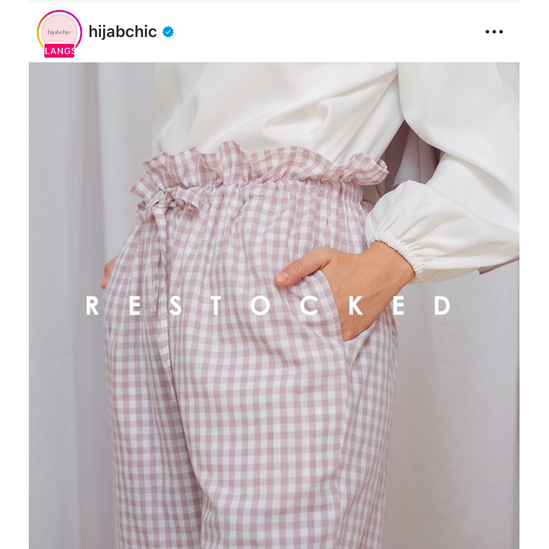 Hijabchic celana gingham