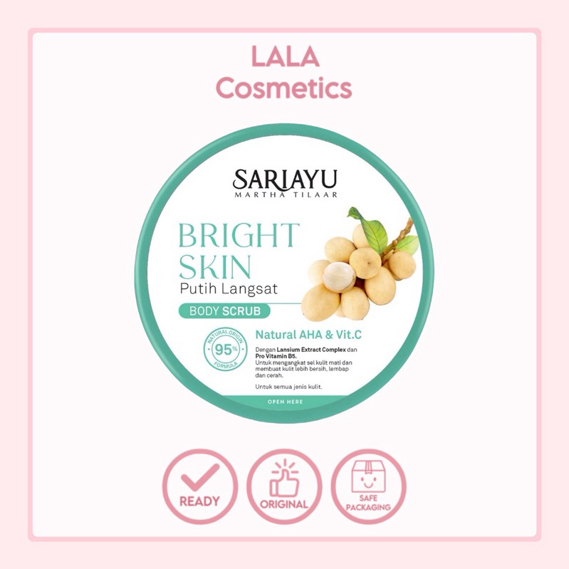 SARIAYU Bright Skin Putih Langsat Body Scrub Lulur 175gr