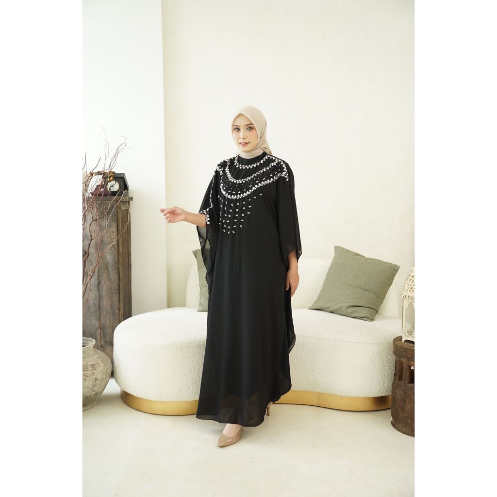 Kanayya Kaftan Abaya Turki Payet Mewah Dress Panjang Gamish