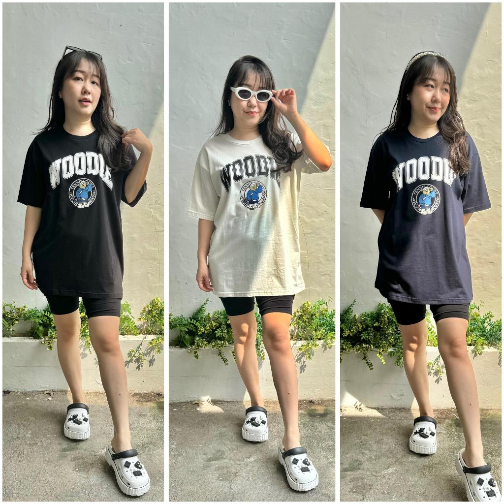 KAOS WOODIE CEWEK COWOK PRIA UNISEX COTTON COMBED 30S PREMIUM TSHIRT JUMBO SIZE STYLE