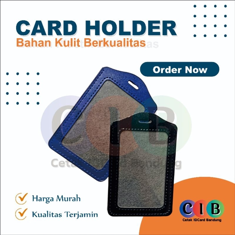 

HOLDER KULIT SINTETIS ID CARD / CASE NAME TAG SEMI KULIT / LANYARD CASING