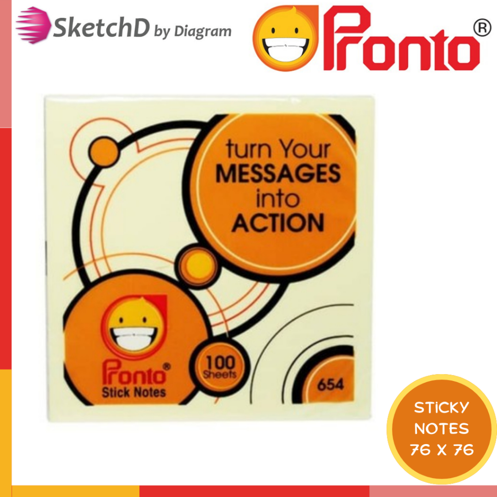 

Memo Tempel Pronto Sticky Notes 654 76 x 76 isi 100 lbr