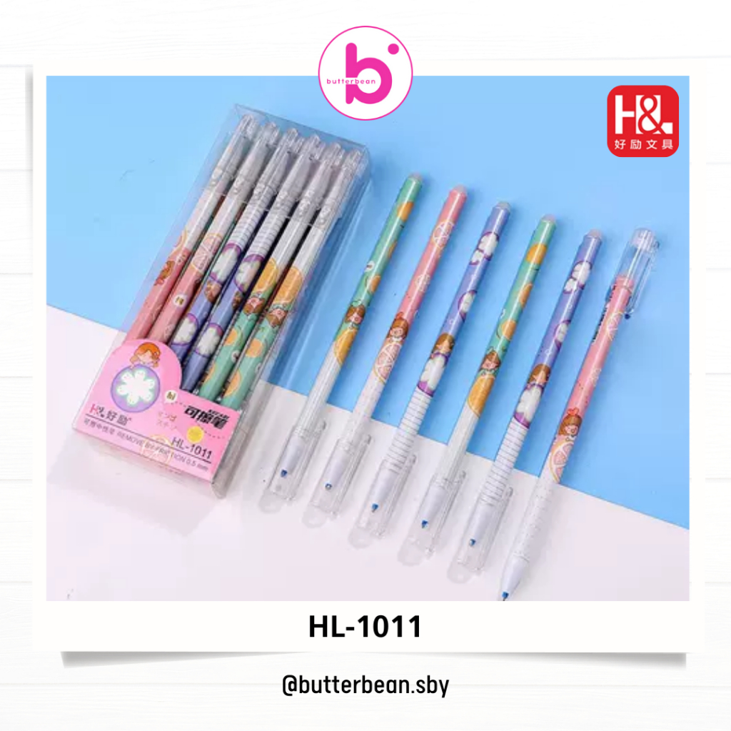 

HL-1011 Erasable Gel Pen Pulpen Hapus LUSIN 12 PCS