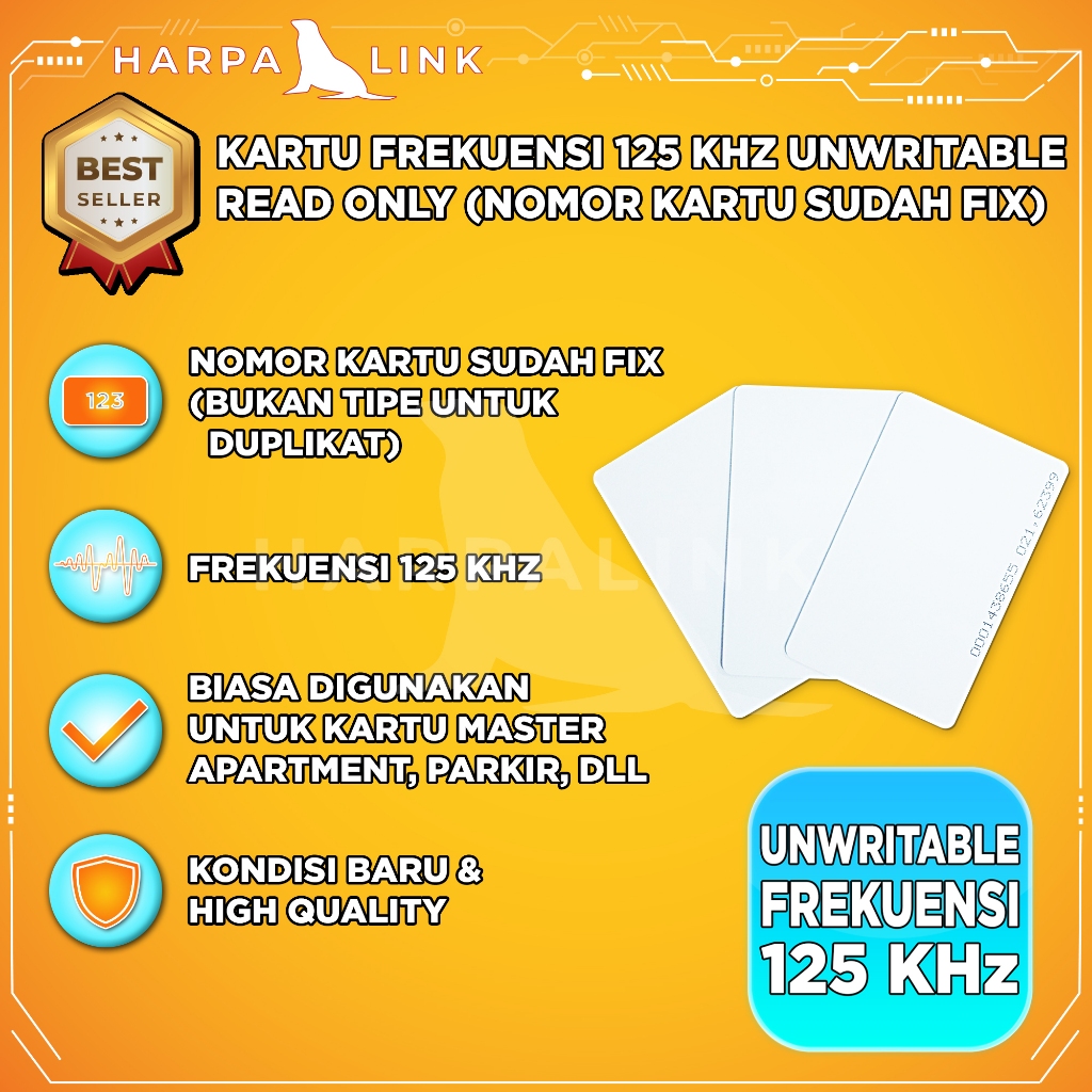 Kartu RFID 125KHz / RFID Card 125 KHz / Kartu Proximity 125 KHz ID Card Kartu Finger Print Master Ka