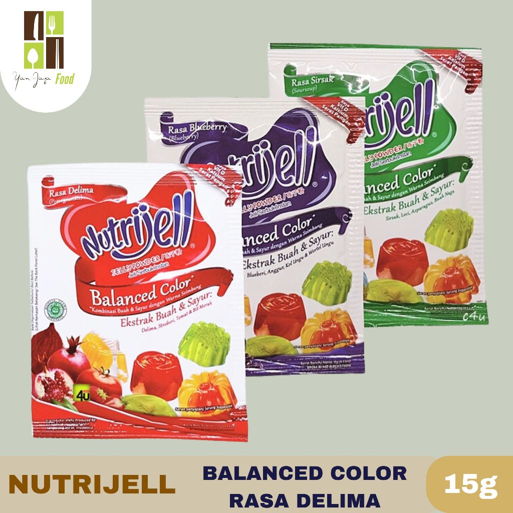 

Nutrijel Balanced Color Ekstrak Buah dan Sayur Rasa Delima / Sirsak / Blueberry 15g