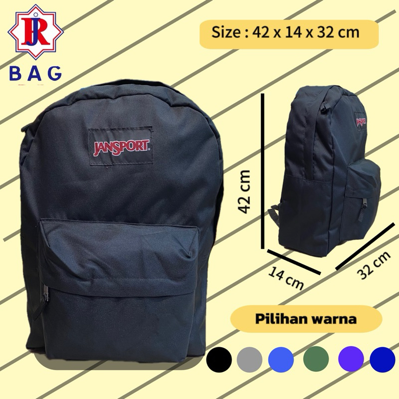 Tas ransel jansport polos /tas pria/tas sekolah/tas kerja.