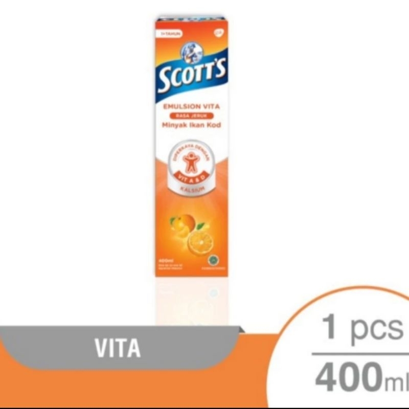 Scotts / Scott / scott's Emulsion jeruk Vitamin Kecerdasan Otak 400ml