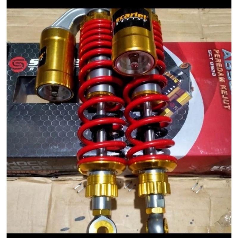 shockbreaker scarlet tabung atas 320mm rx king / w 175 - merah