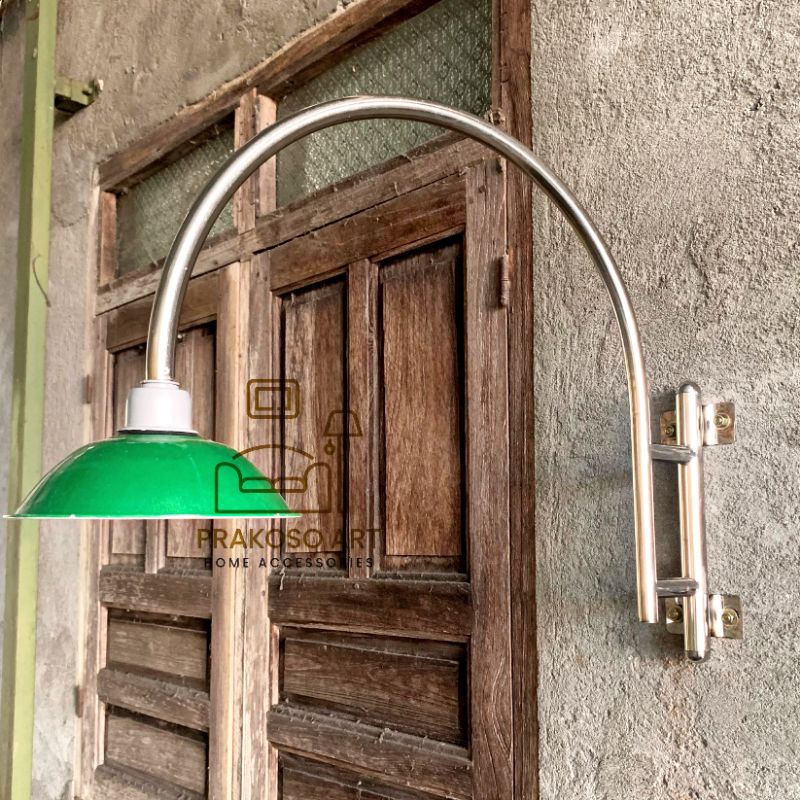 Tiang Lampu Hias Tempel Dinding Stainless Steel