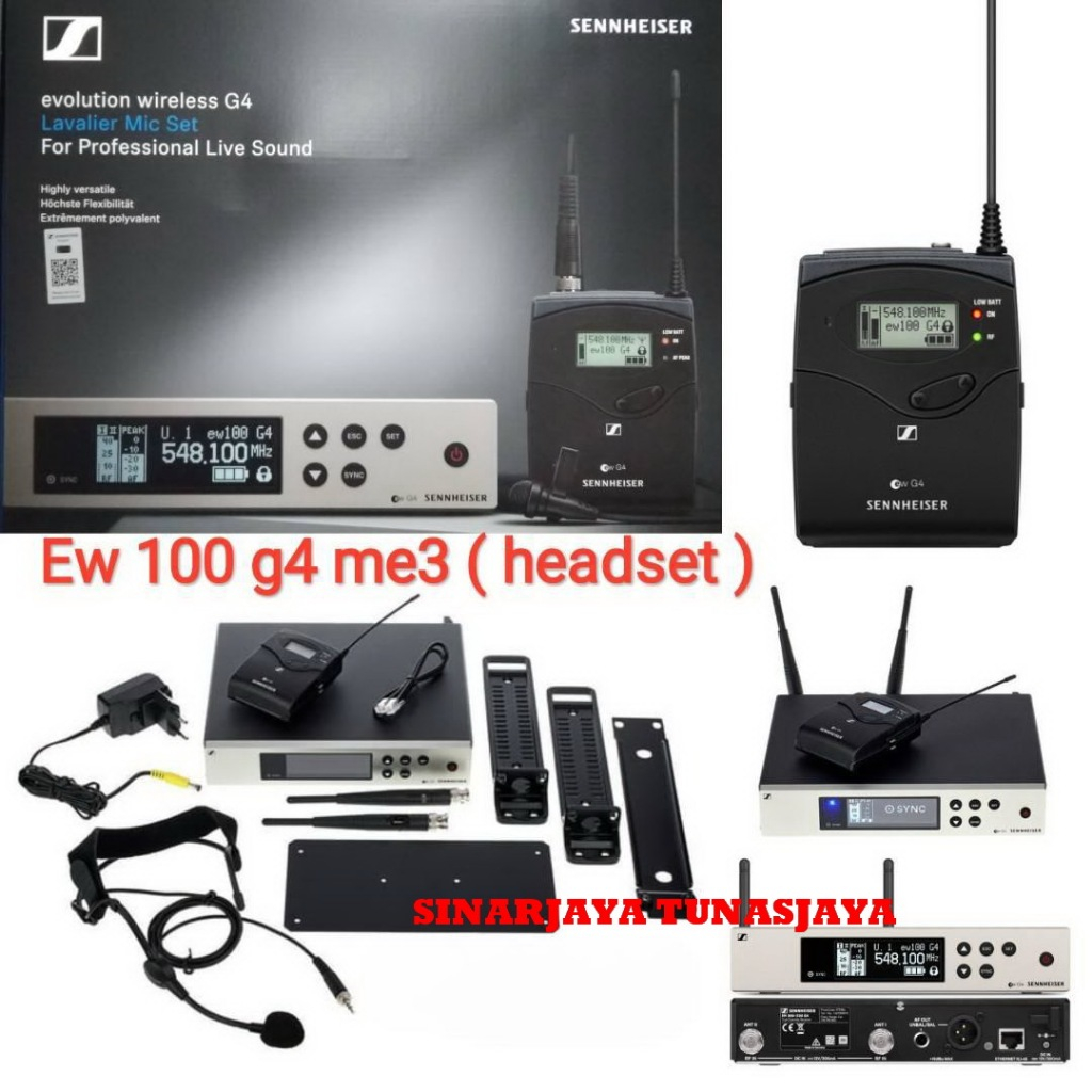 MIC WIRELESS SENNHEISER HEADSET EW100 G4 ME3  MIC EW100G4 ME3 HEADSET ORIGINAL SENNHEISER