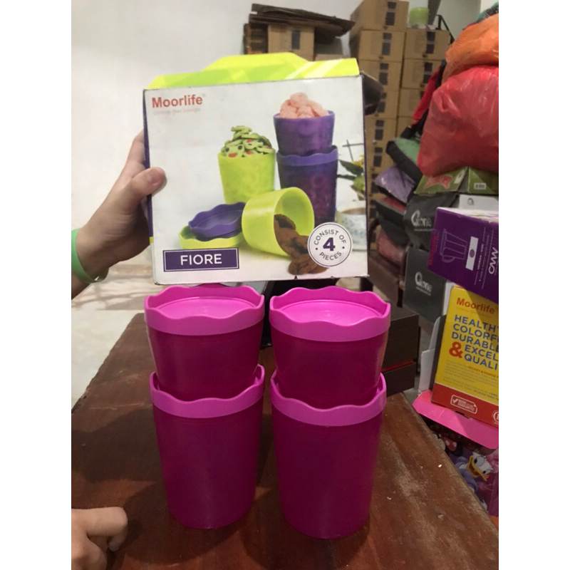 Moorlife Fiore Set @4pcs | toples snack | wadah snack | toples tebal | toples lebaran