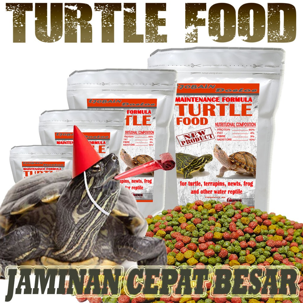 125GR Makanan pakan pelet kura kura air turtle food brazil res cst ast monbi piput kura air ambon da