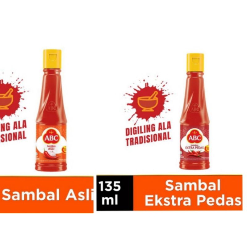 

ABC SAMBAL ASLI 135 ML/ABC SAMBAL EXTRA PEDAS 135ML/ ABC SAMBAL EXTREM 135ML