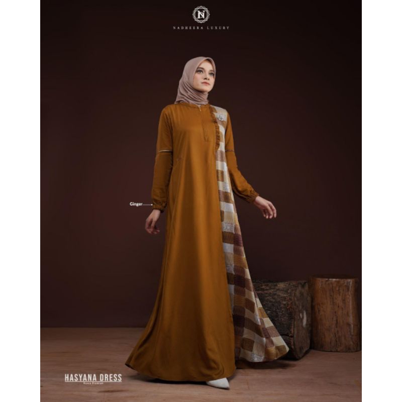 HASYANA DRESS || GAMIS LEBARAN 2024 TERBARU NADHEERA LUXURY