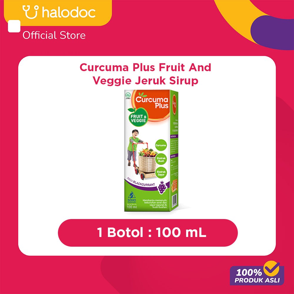 Curcuma Plus Fruit And Veggie Jeruk Sirup 100 Ml