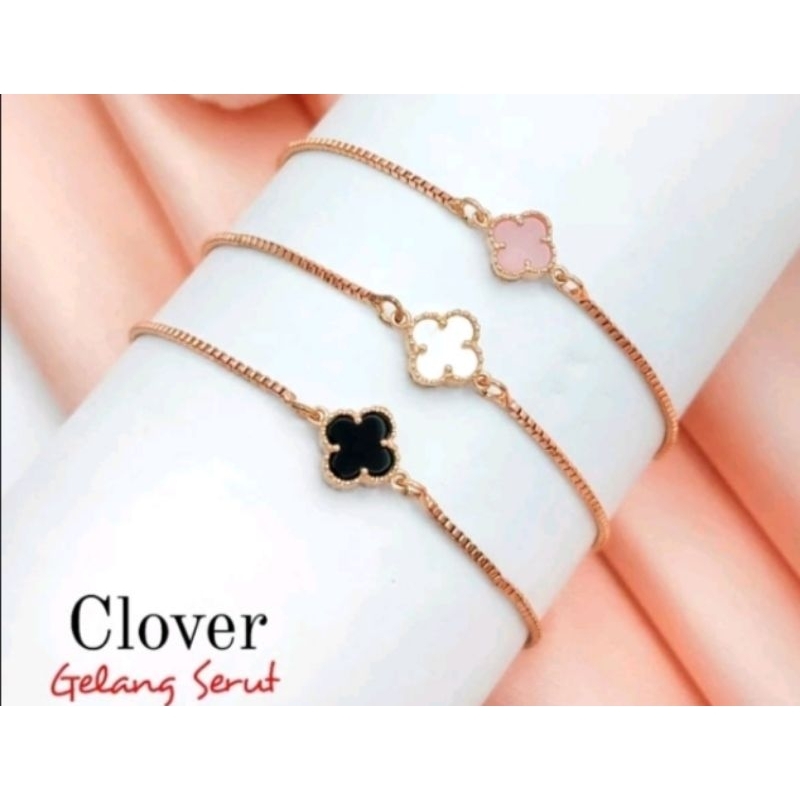 Gelang Tali Serut Polos Rose Gold Bunga Semar Nusantara