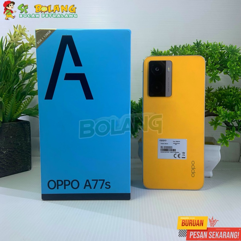 OPPO A77S 8/128GB SECOND FULLSET ORIGINAL 33W WIRED CHARGER 5.000MAH