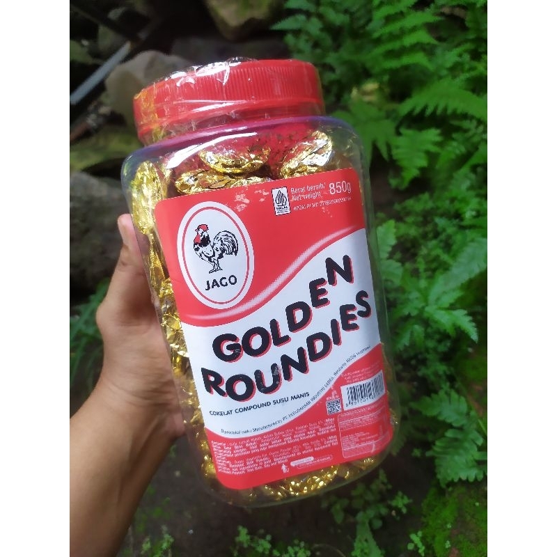 

Coklat GOLDEN ROUNDIES, coklat premium, kemasan repack, isi 295 keping