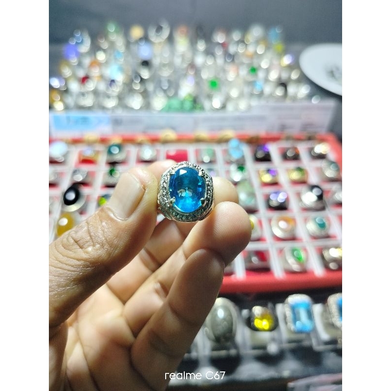 natural blue topaz