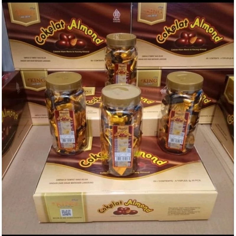 

Coklat Almond King (1 Toples isi 40 Pcs) / Coklat Kacang Almond Exp 2026