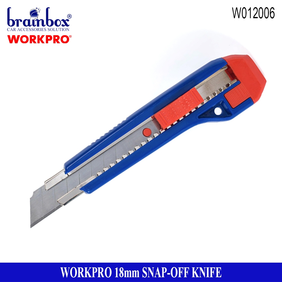 

Workpro W012006 18mm Snap Off Knife Cutter Besar Pisau Kardus