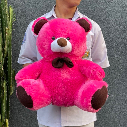 Boneka teddy bear duduk lucu