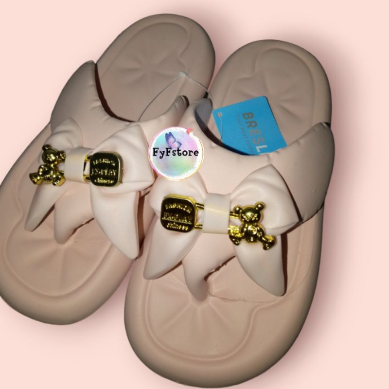 SANDAL JEPIT BRESLIN PITA BERUANG GOLD IMPORT