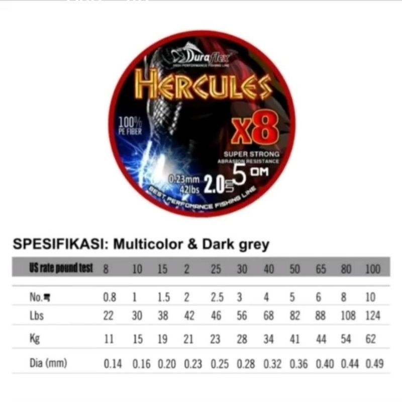 PE Duraflex Hercules X8.