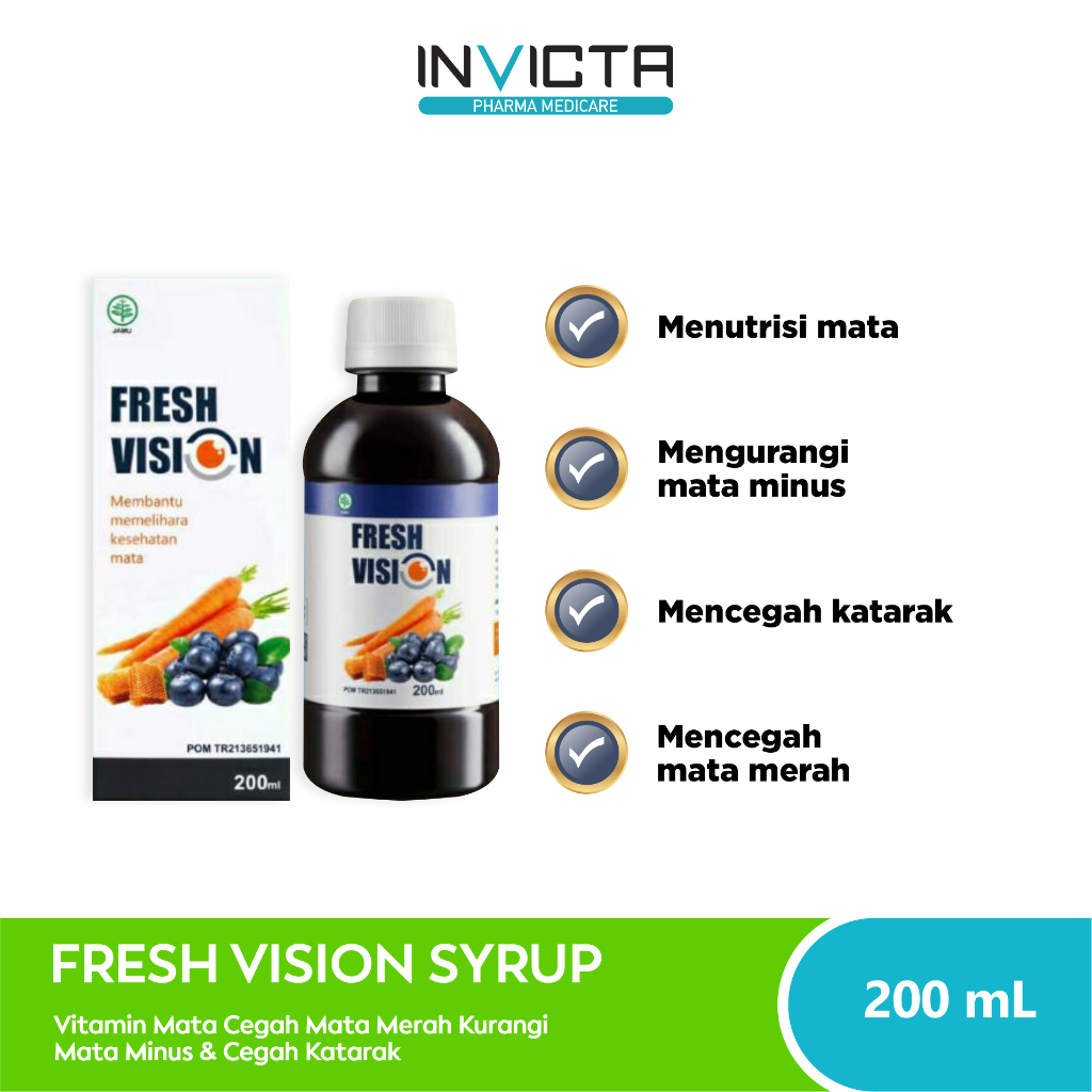 Fresh Vision 200 mL - Madu Herbal Alami Pertajam Penglihatan Mata dan Mencegah Rabun