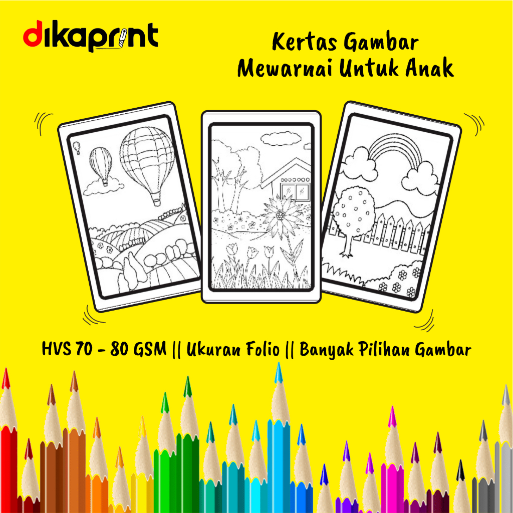 

Kertas gambar edukasi mewarna anak anak Tk SD Tema PEMANDANGAN