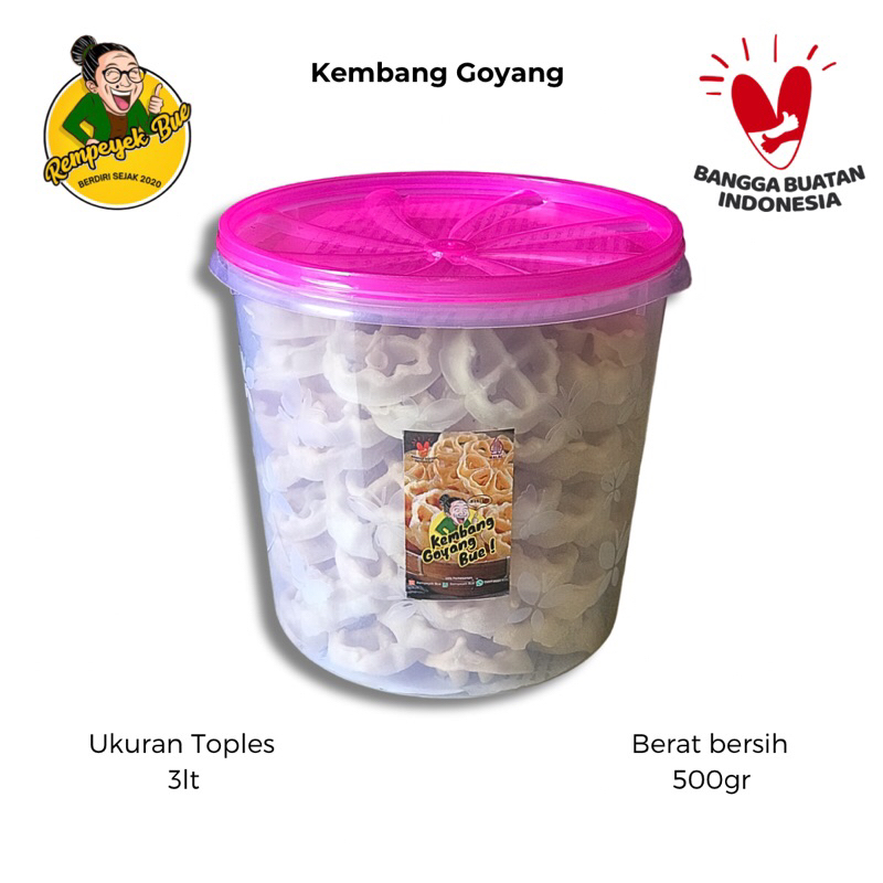 

Kembang Goyang Original by Rempeyek Bue Toples 3 Liter Terlaris