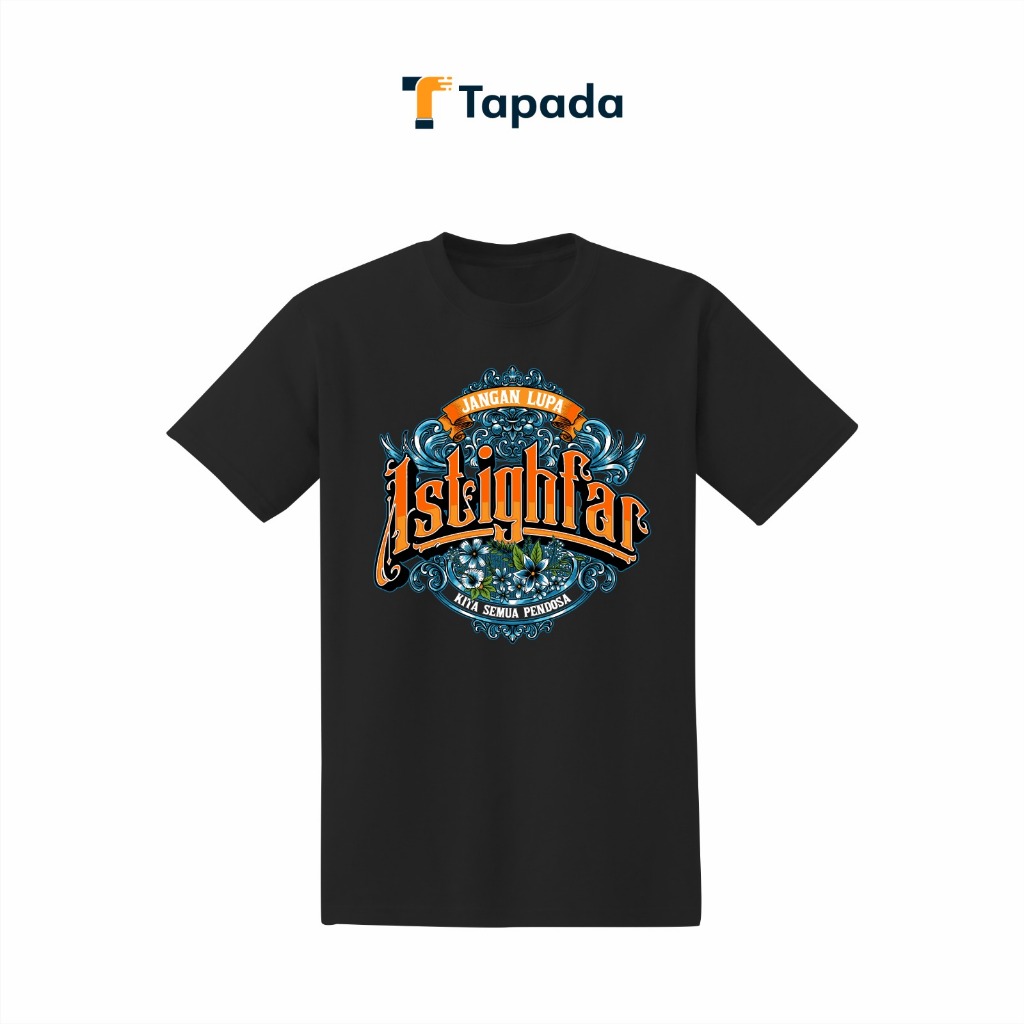 Baju Kaos Istighfar Muslim Islami Katun Cotton Combed Lebaran