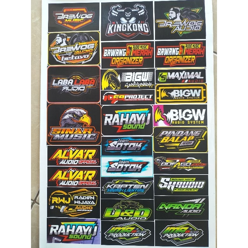 

Stiker Soundsytem isi 28 biji Bahan VINYL