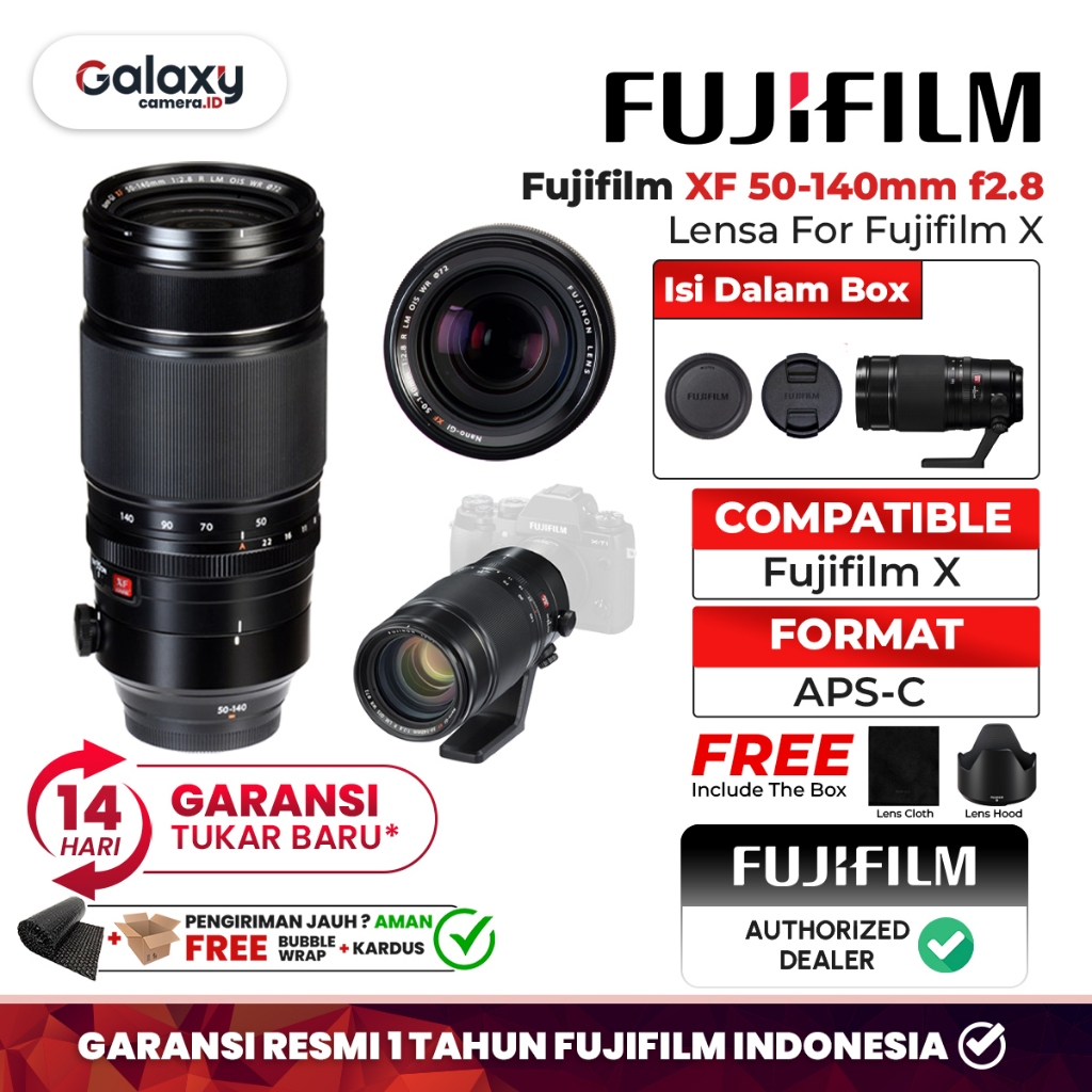 Fujifilm XF 50-140mm f2.8 R LM OIS WR Fujinon XF50-140mm f/2.8 Resmi