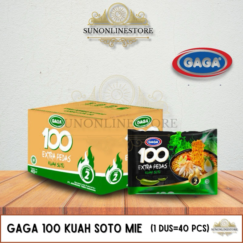 

Mie Gaga 100 Kuah Soto Extra Pedas 1 Dus (Isi 40)